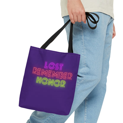 Tote Bag: Lost Remember Honor Purple