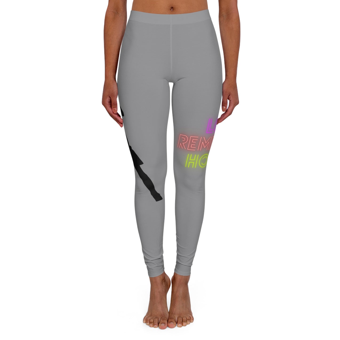 Women's Spandex Leggings: Soccer Grey