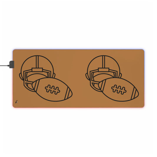 LED Gaming Mouse Pad: Football Lite Brown
