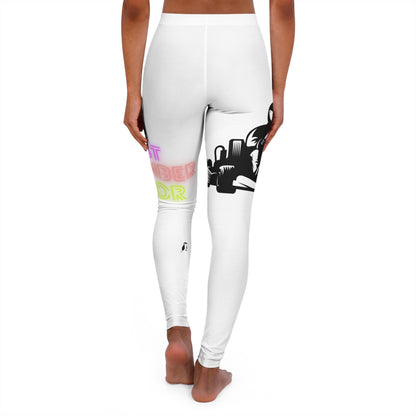 Women's Spandex Leggings: Racing White