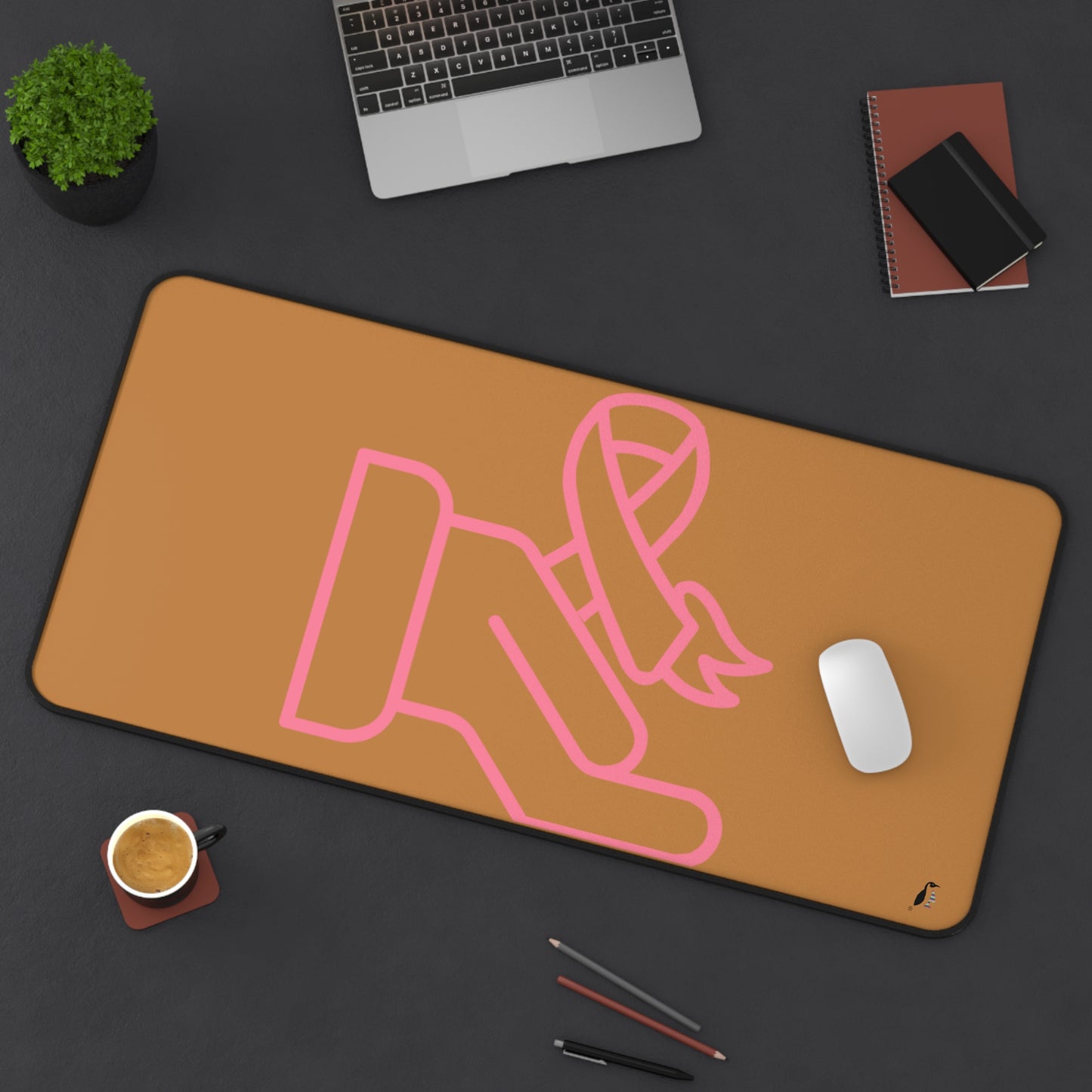 Desk Mat: Fight Cancer Lite Brown