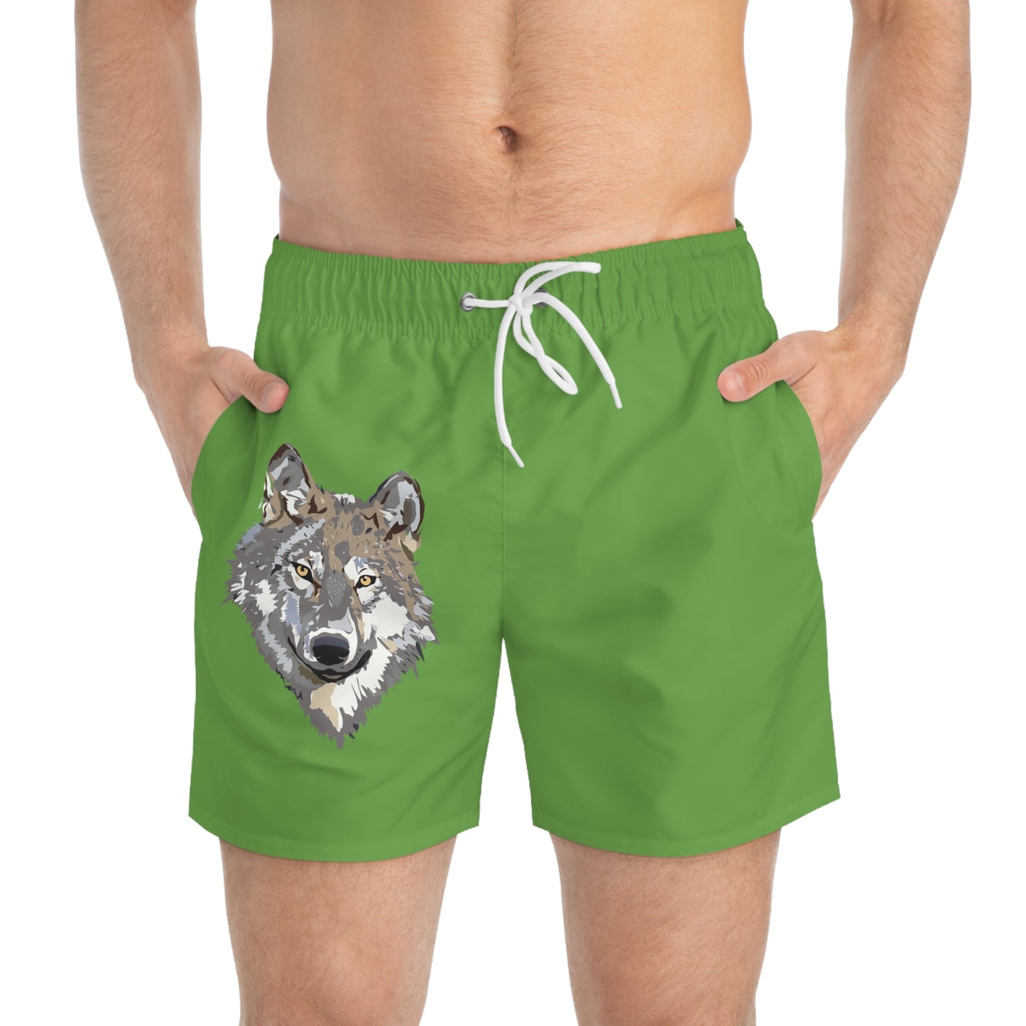 Swim Trunks: Wolves Green