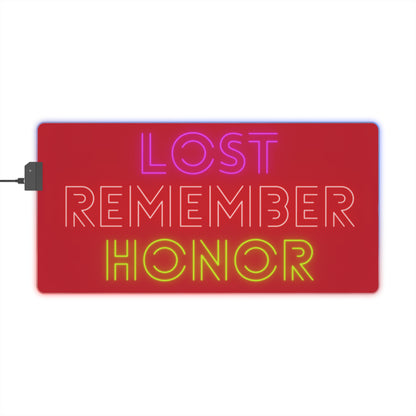 LED Gaming Mouse Pad: Lost Remember Honor Dark Red