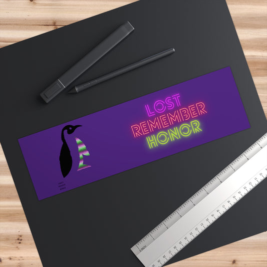 Bumper Stickers: Crazy Penguin World Logo Purple