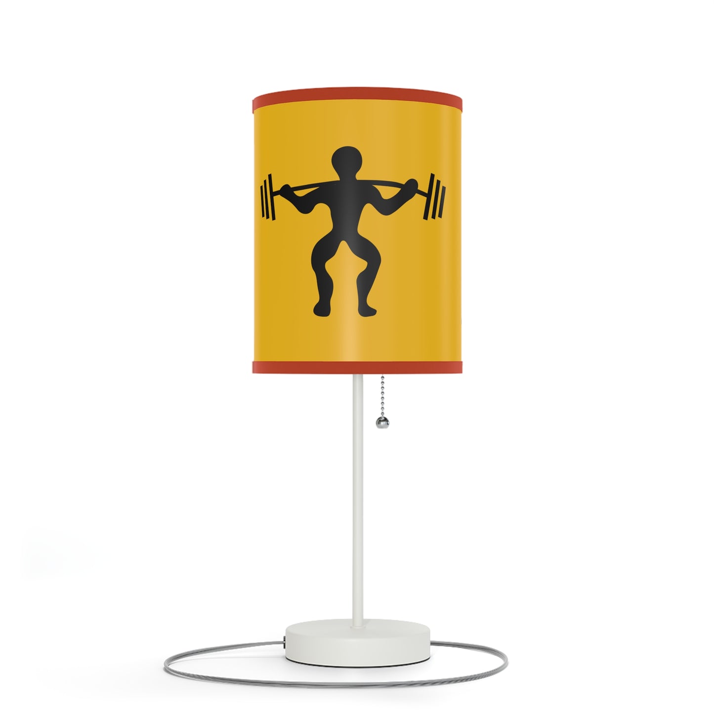 Lamp on a Stand, US|CA plug: Weightlifting Yellow