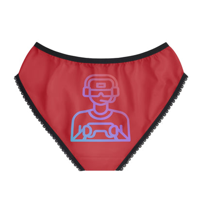 Women's Briefs: Gaming Dark Red