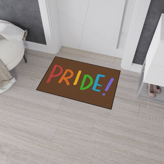 Heavy Duty Floor Mat: LGBTQ Pride Brown