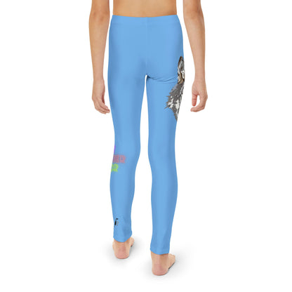 Youth Full-Length Leggings: Wolves Lite Blue