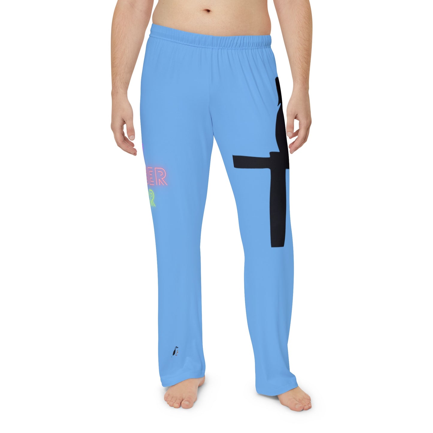 Men's Pajama Pants: Fishing Lite Blue