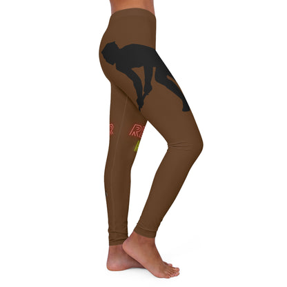 Women's Spandex Leggings: Hockey Brown