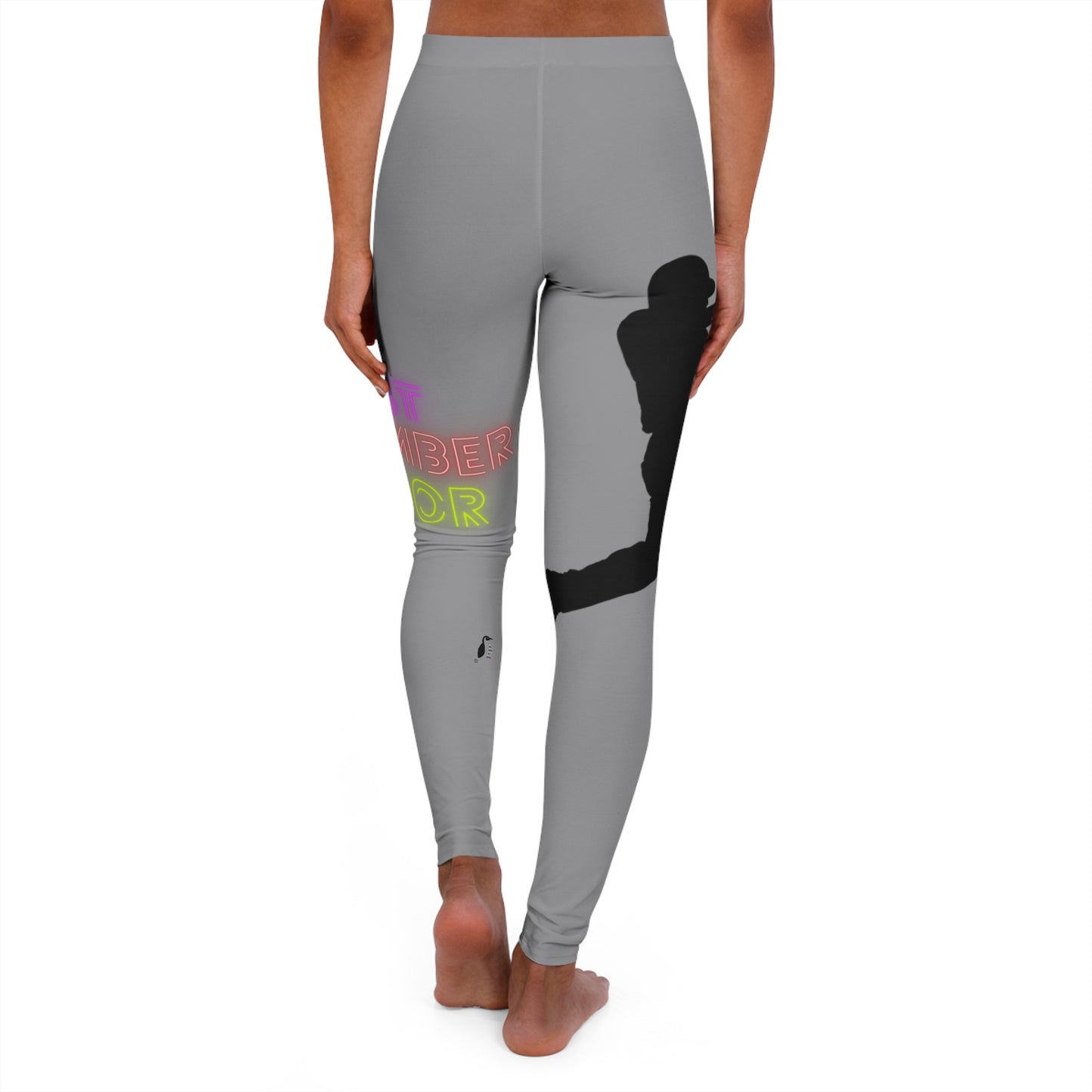 Women's Spandex Leggings: Baseball Grey