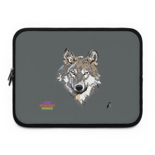 Laptop Sleeve: Wolves Dark Grey