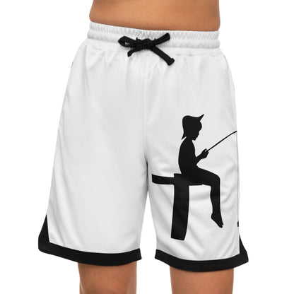 Basketball Rib Shorts: Fishing White