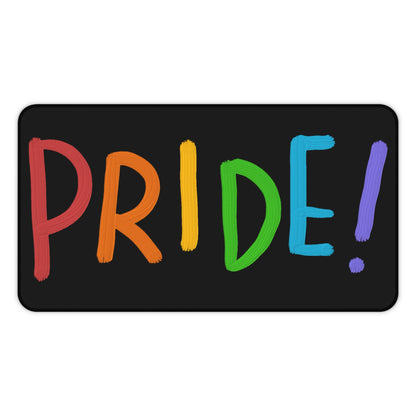 Desk Mat: LGBTQ Pride Black