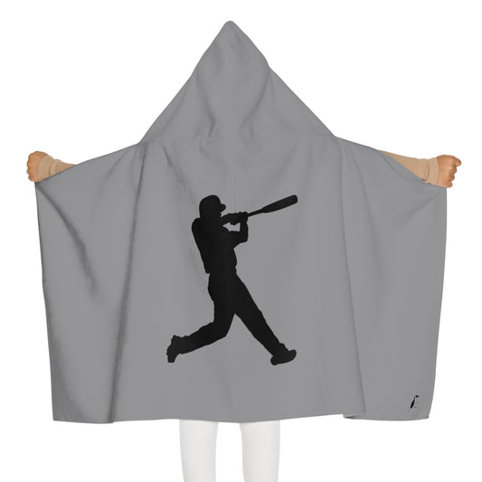 Youth Hooded Towel: Baseball Grey