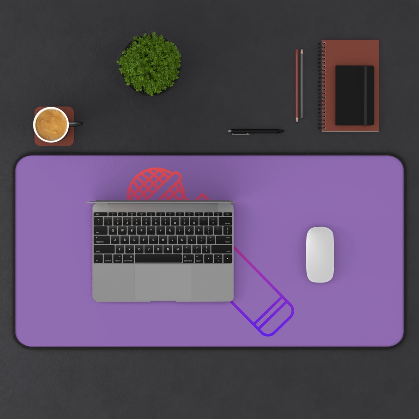 Desk Mat: Music Lite Purple