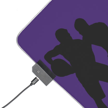 LED Gaming Mouse Pad: Basketball Purple