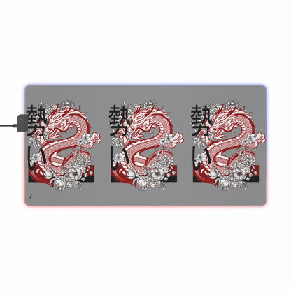 LED Gaming Mouse Pad: Dragons Grey