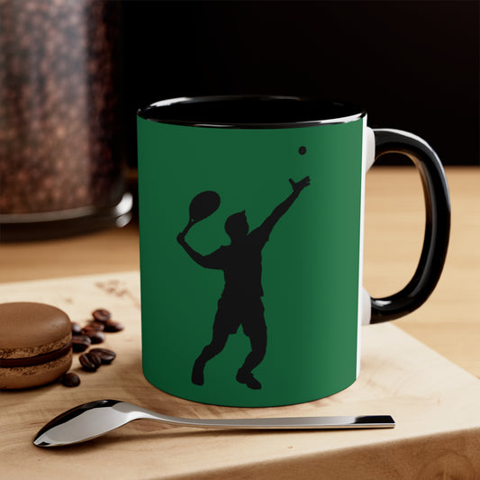 Accent Coffee Mug, 11oz: Tennis Dark Green