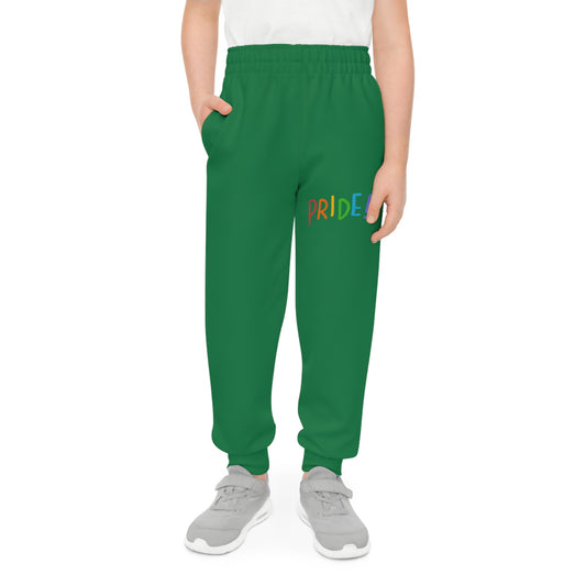 Youth Joggers: LGBTQ Pride Dark Green