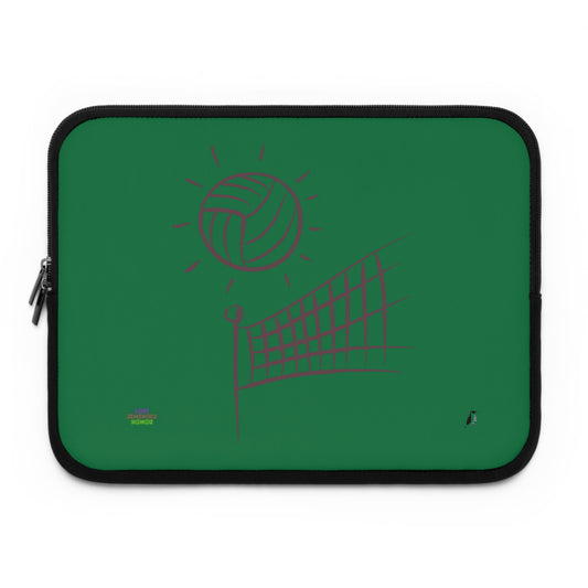 Laptop Sleeve: Volleyball Dark Green