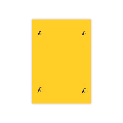 Post-it® Note Pads: Crazy Penguin World Logo Yellow