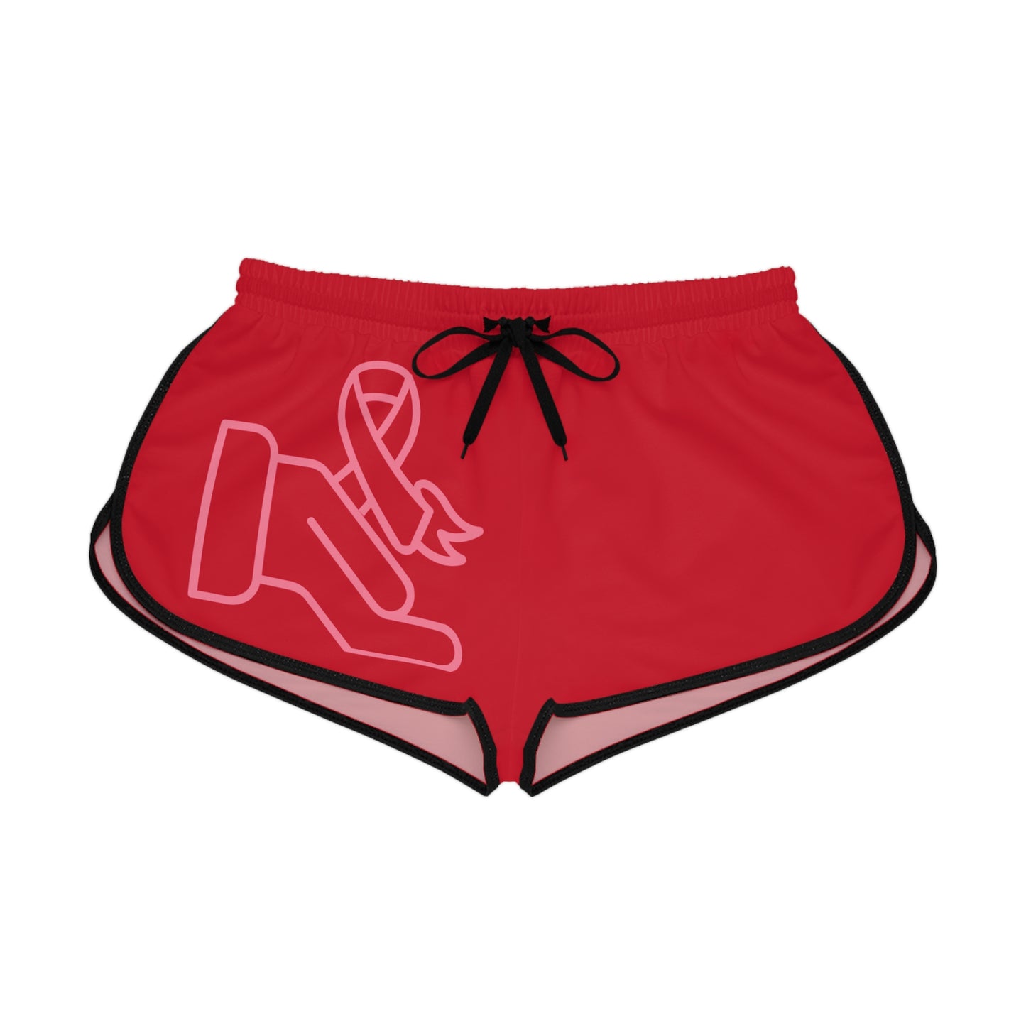 Women's Relaxed Shorts: Fight Cancer Dark Red