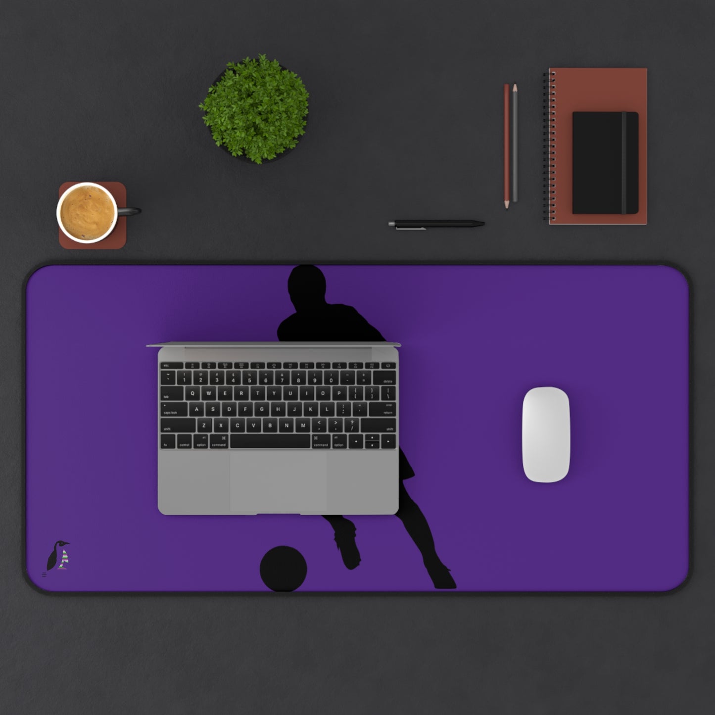 Desk Mat: Soccer Purple