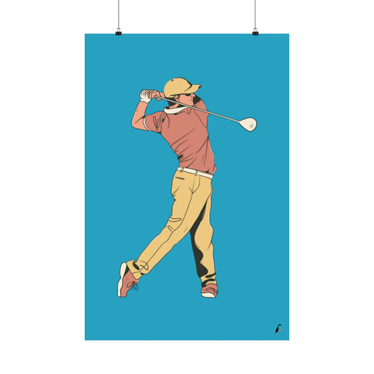 Premium Matte Vertical Posters: Golf Turquoise