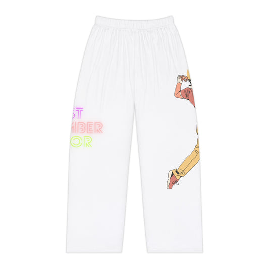 Pambabaeng Pajama Pantalon: Golf White