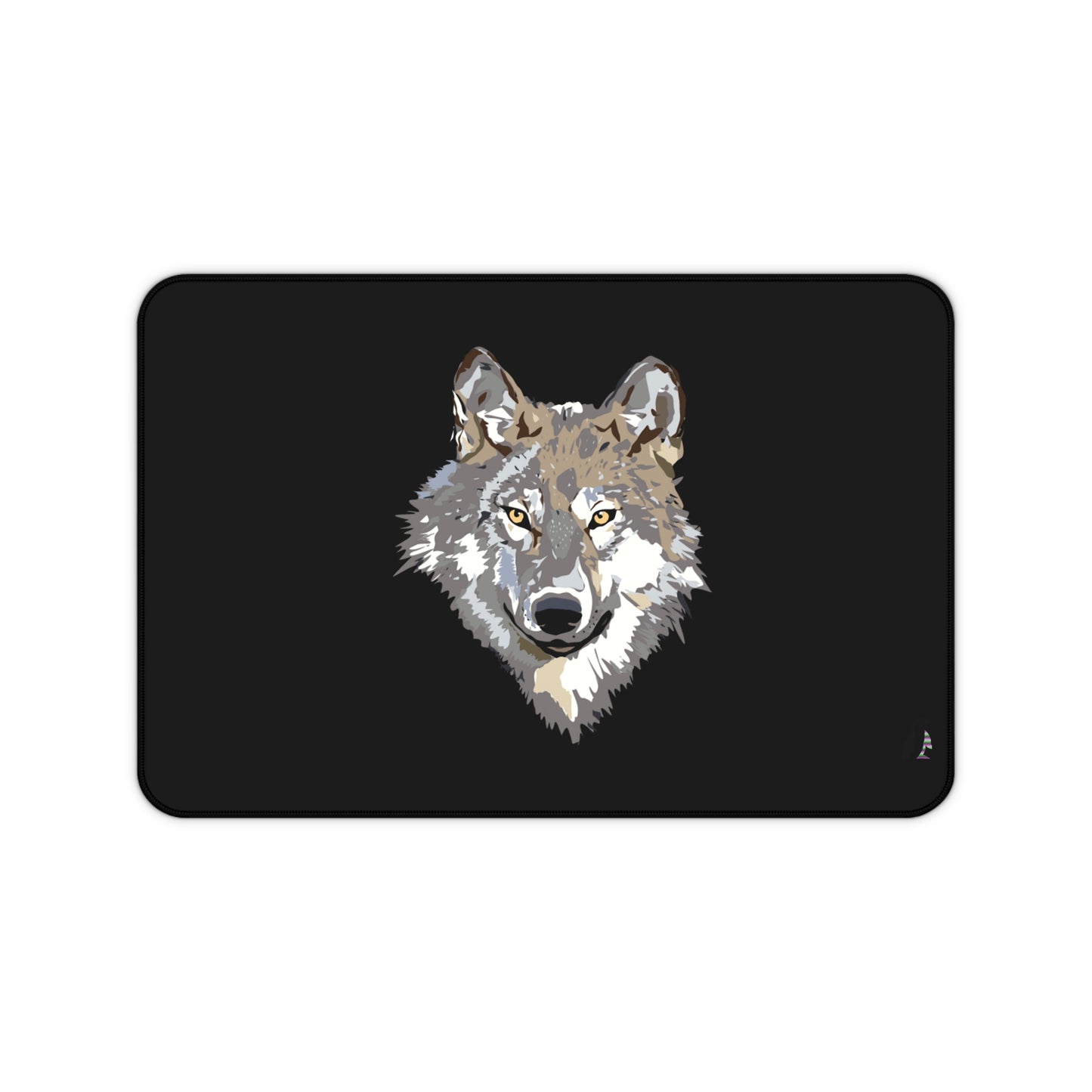 Desk Mat: Wolves Black