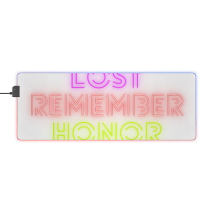 LED Gaming Mouse Pad: Lost Remember Honor White