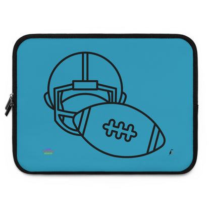 Laptop Sleeve: Football Turquoise