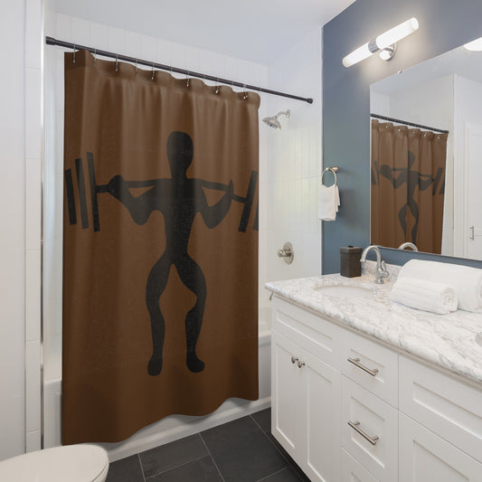 Shower Curtains: #1 Weightlifting Brown