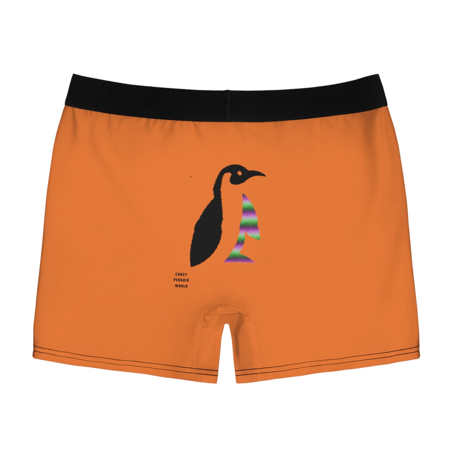 Men's Boxer Briefs: Crazy Penguin World Logo Crusta