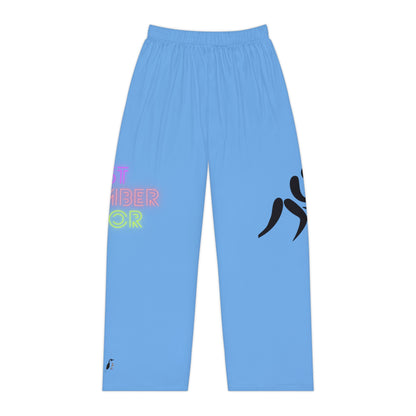 Pambabaeng Pajama Pants: Wrestling Lite Blue 