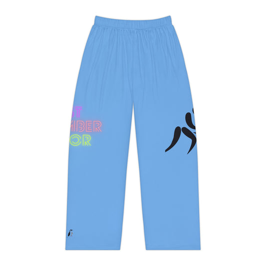 Women's Pajama Pants: Wrestling Lite Blue