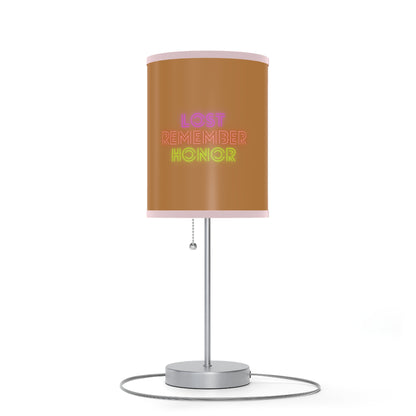 Lamp on a Stand, US|CA plug: Racing Lite Brown