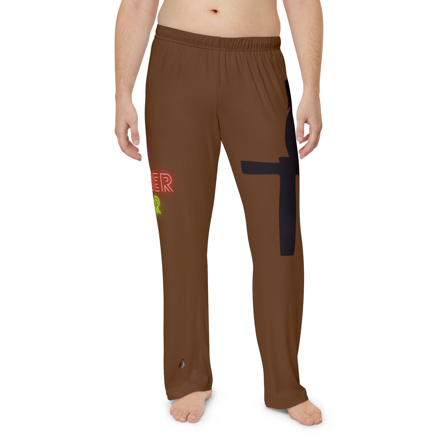 Men's Pajama Pants: Fishing Brown