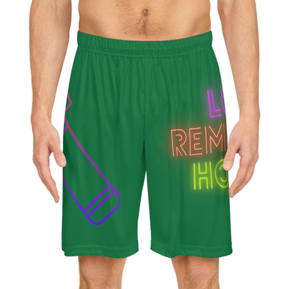 Basketball Shorts: Music Dark Green