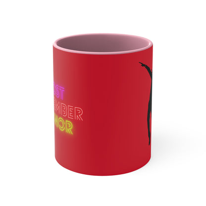 Accent Coffee Mug, 11oz: Dance Dark Red