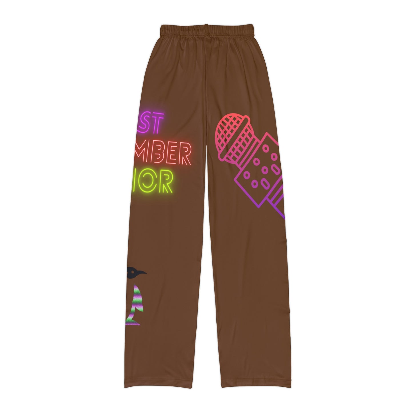 Kids Pajama Pants: Music Brown