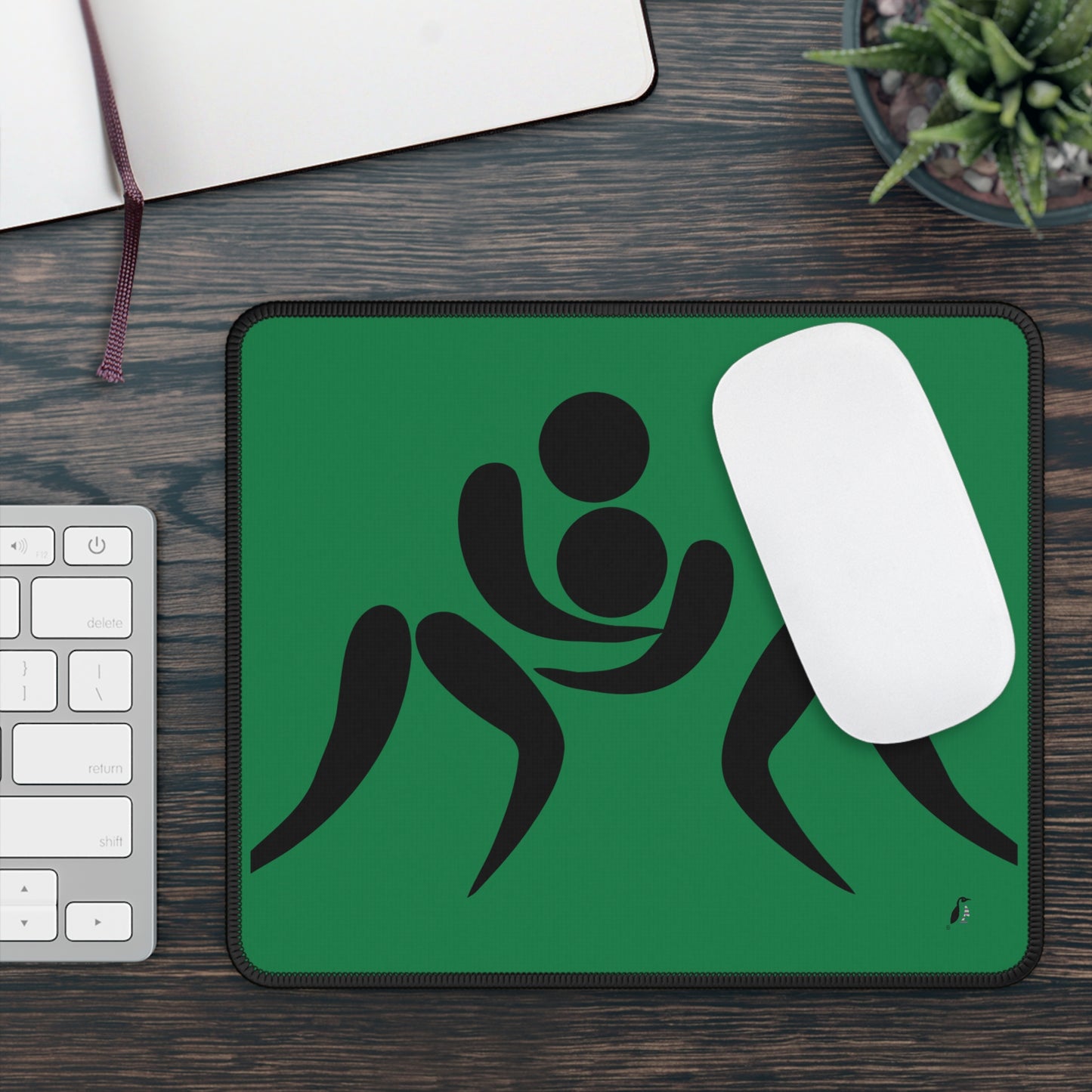 Gaming Mouse Pad: Wrestling Dark Green