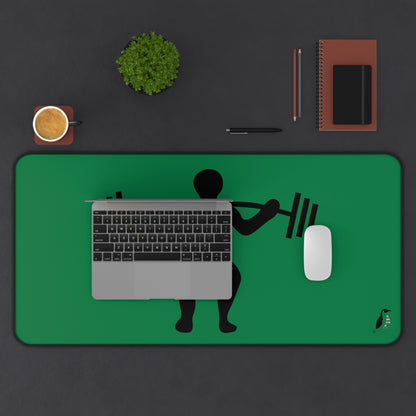 Desk Mat: Weightlifting Dark Green