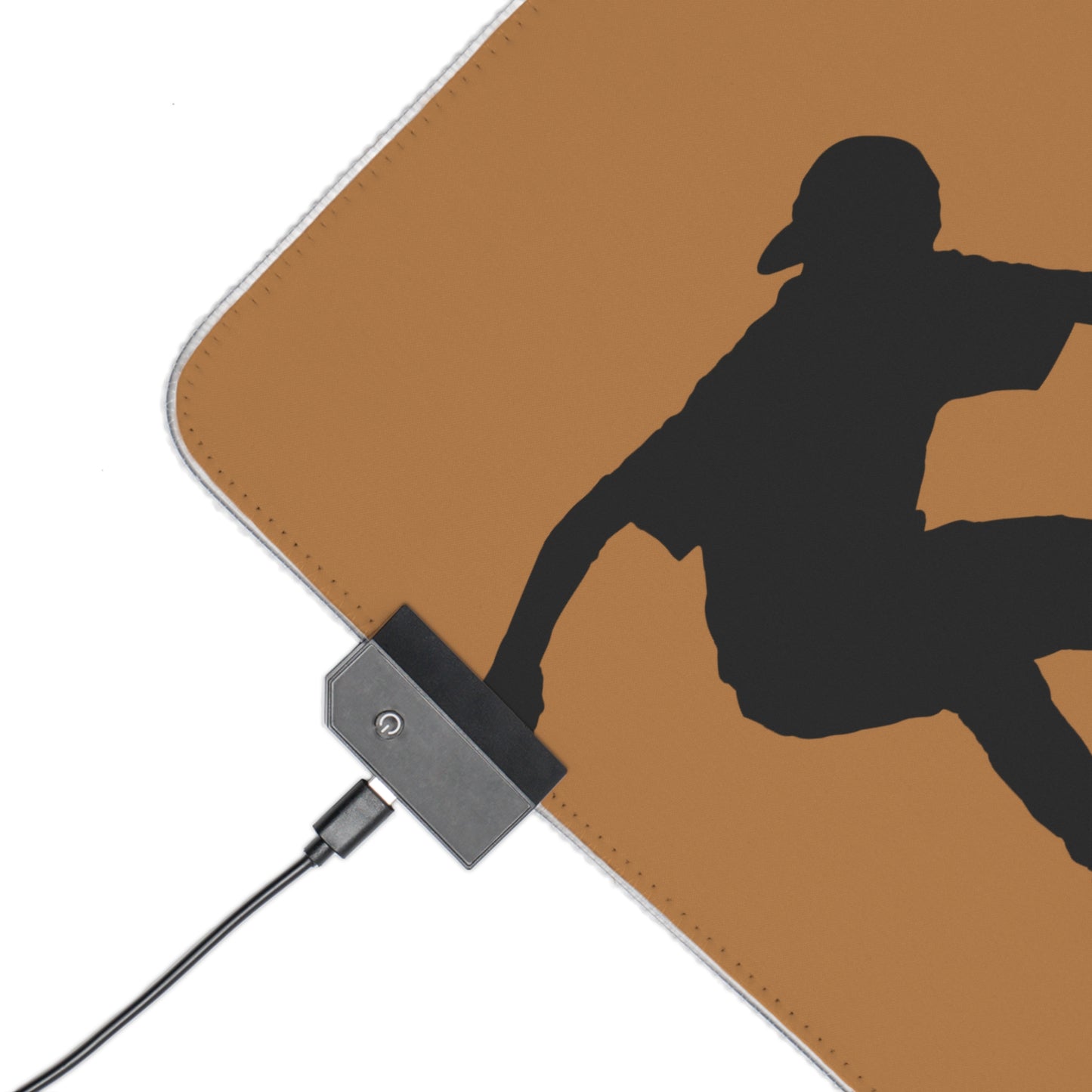 LED Gaming Mouse Pad: Skateboarding Lite Brown