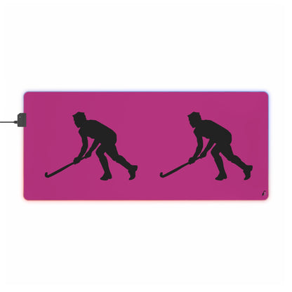 LED Gaming Mouse Pad: Hockey Pink