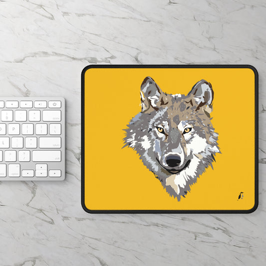 Gaming Mouse Pad: Wolves Yellow