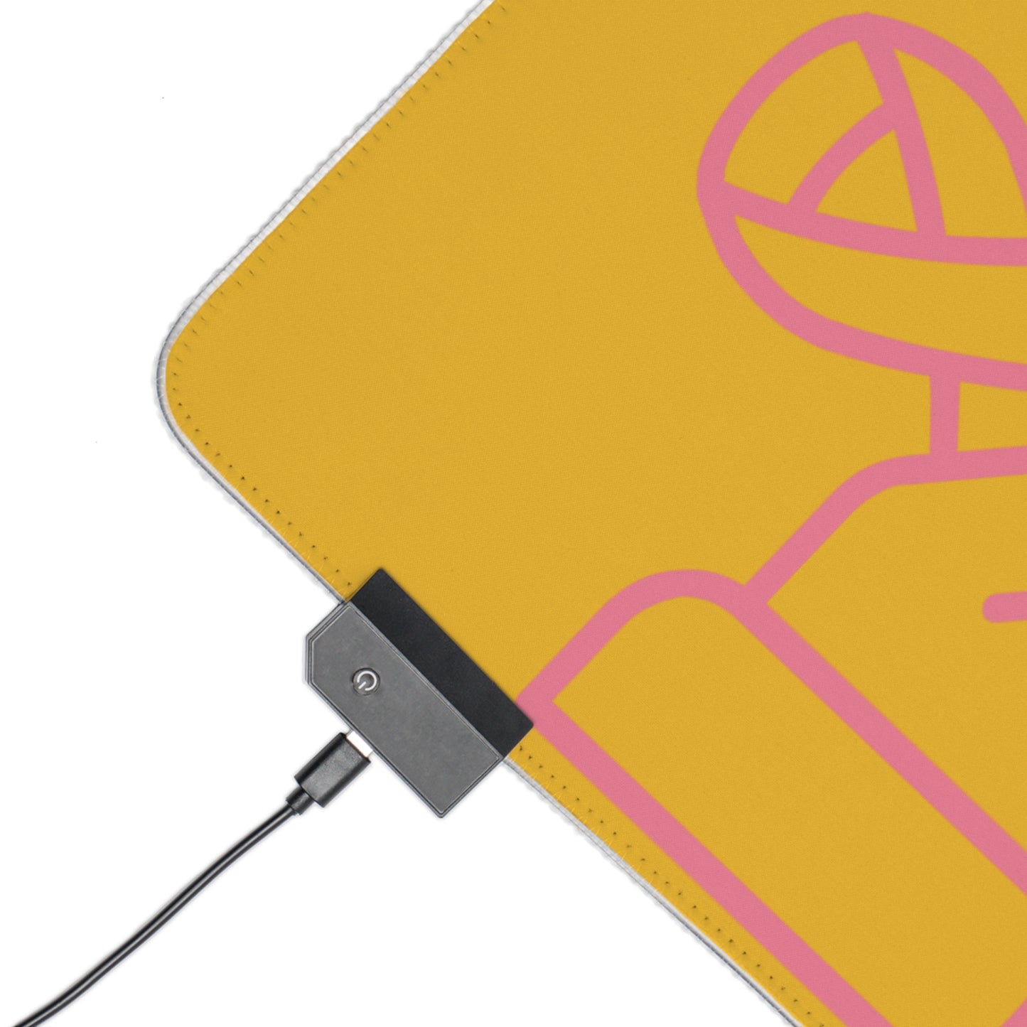 LED Gaming Mouse Pad: Fight Cancer Yellow