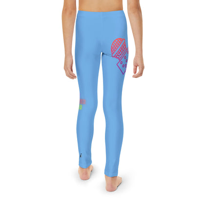 Youth Full-Length Leggings: Music Lite Blue