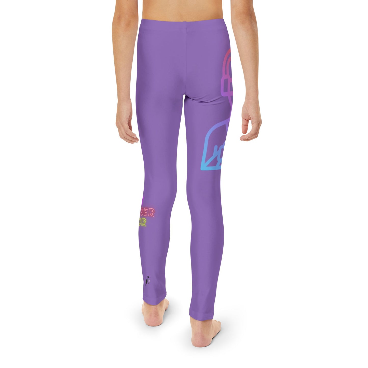 Youth Full-Length Leggings: Gaming Lite Purple